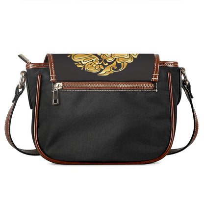 Gold Easter Egg Print Saddle Bag