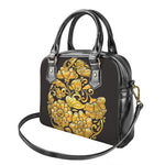 Gold Easter Egg Print Shoulder Handbag