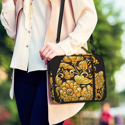 Gold Easter Egg Print Shoulder Strap Bible Bag