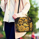Gold Easter Egg Print Shoulder Strap Bible Bag