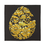Gold Easter Egg Print Silk Bandana