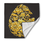 Gold Easter Egg Print Silk Bandana