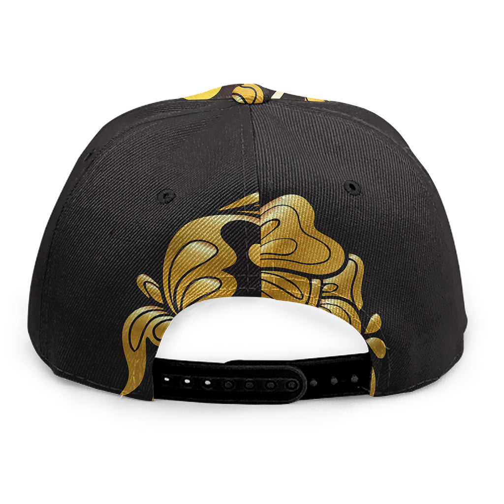 Gold Easter Egg Print Snapback Cap