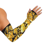 Gold Easter Egg Print Sun Protection Arm Sleeves