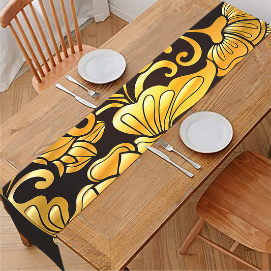 Gold Easter Egg Print Table Runner