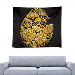 Gold Easter Egg Print Tapestry