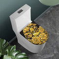 Gold Easter Egg Print Toilet Lid Cover