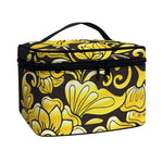 Gold Easter Egg Print Travel Makeup Bag
