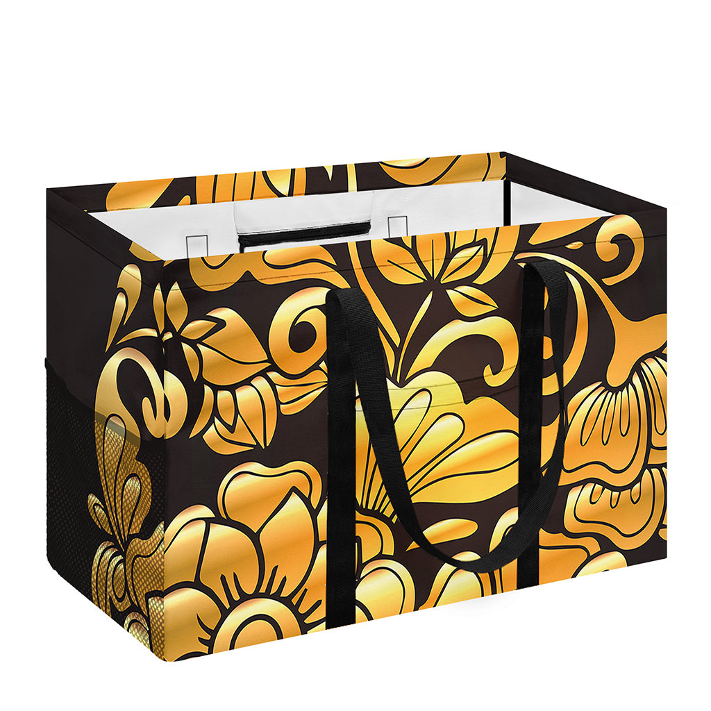 Gold Easter Egg Print Utility Tote Bag