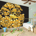 Gold Easter Egg Print Wall Sticker