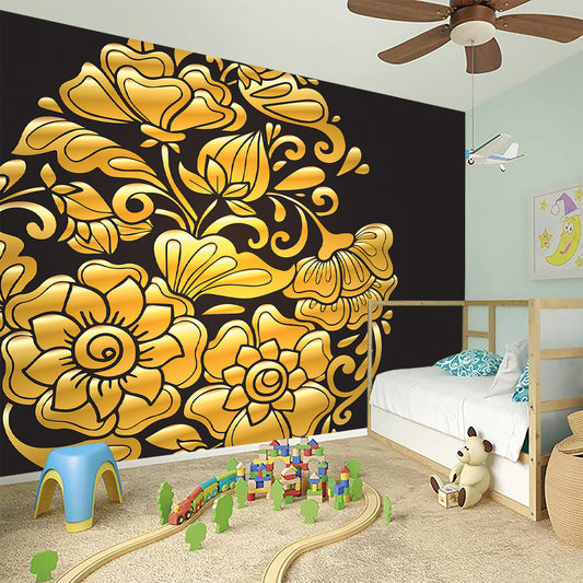 Gold Easter Egg Print Wall Sticker
