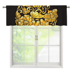 Gold Easter Egg Print Window Valance