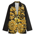 Gold Easter Egg Print Women's Blazer