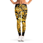 Gold Easter Egg Print Women's Leggings