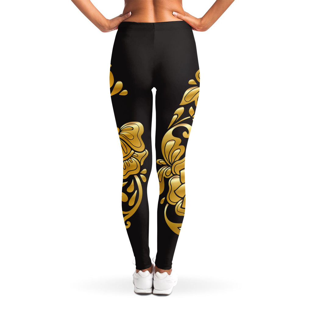 Gold Easter Egg Print Women's Leggings