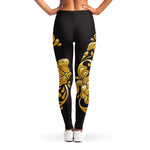 Gold Easter Egg Print Women's Leggings
