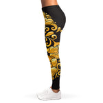 Gold Easter Egg Print Women's Leggings