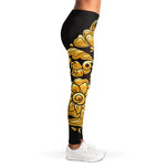 Gold Easter Egg Print Women's Leggings