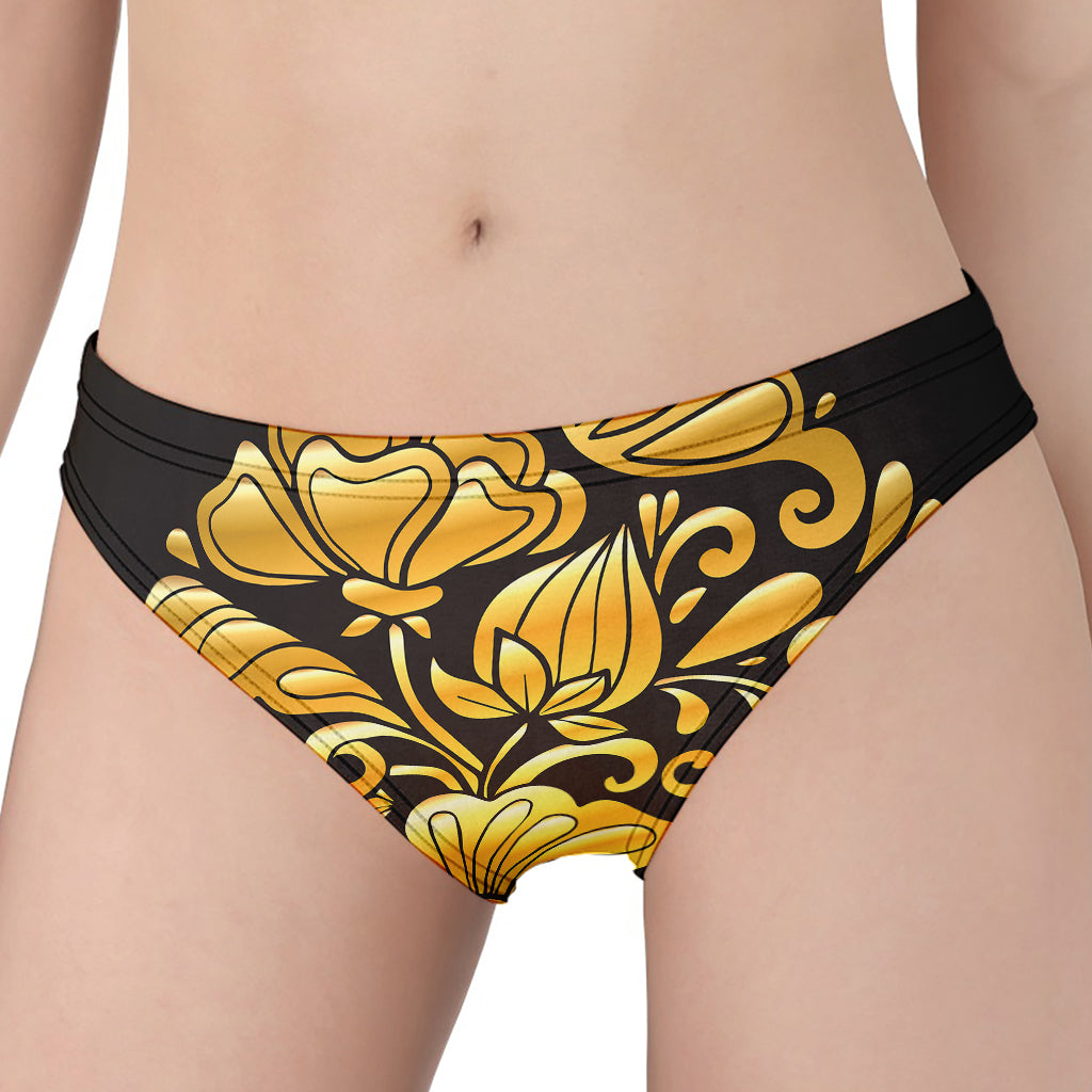 Gold Easter Egg Print Women's Panties