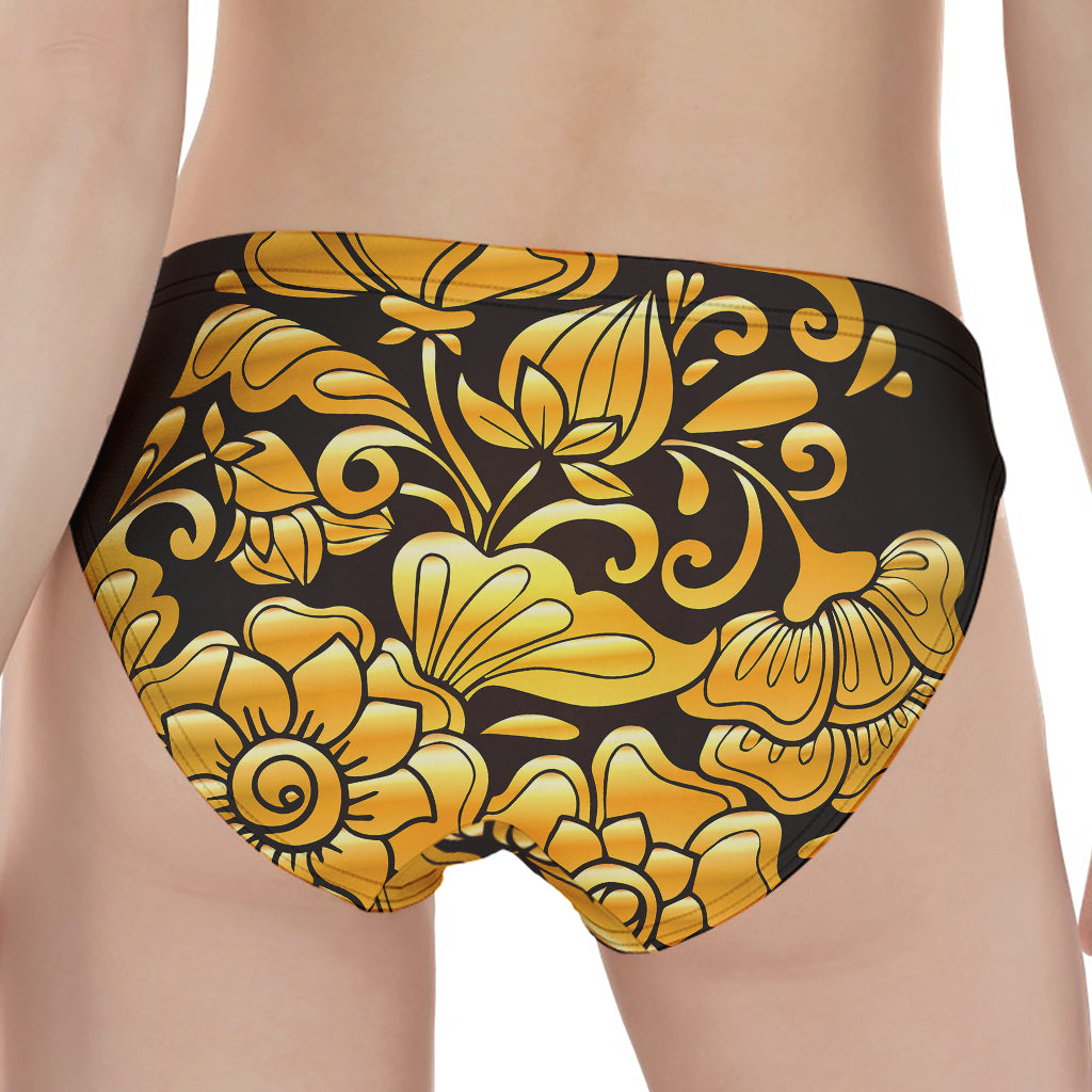 Gold Easter Egg Print Women's Panties