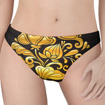 Gold Easter Egg Print Women's Thong