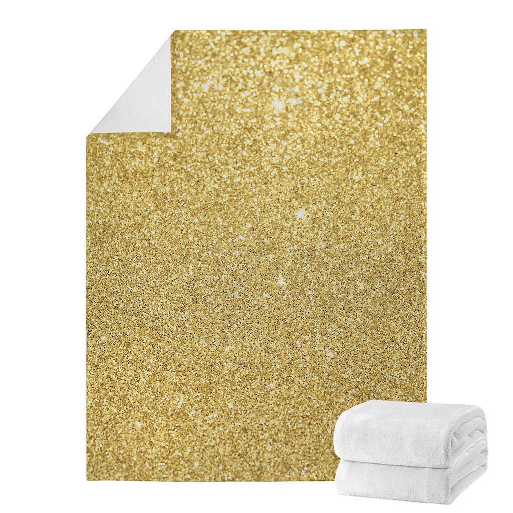 Gold (NOT Real) Glitter Print Blanket