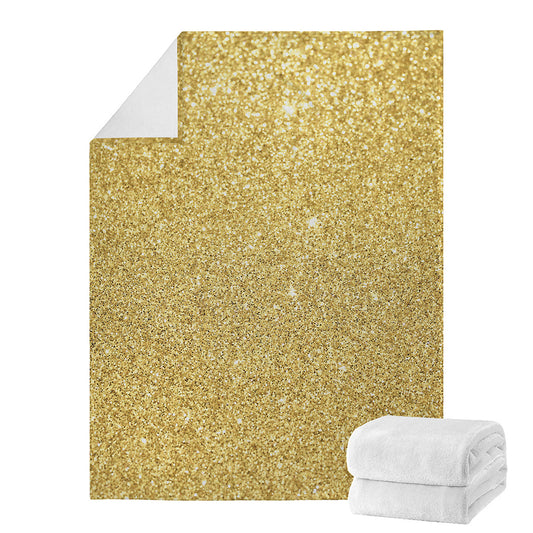 Gold (NOT Real) Glitter Print Blanket