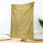 Gold (NOT Real) Glitter Print Blanket
