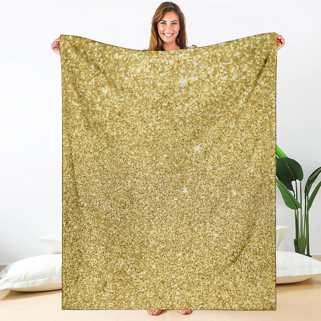 Gold (NOT Real) Glitter Print Blanket
