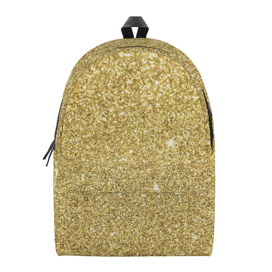 Gold Glitter Artwork Print (NOT Real Glitter) Backpack
