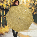 Gold (NOT Real) Glitter Print Foldable Umbrella