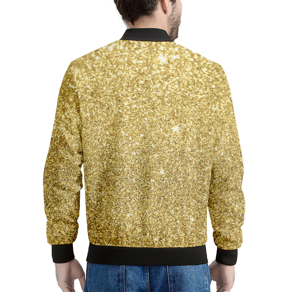 Gold Glitter Artwork Print (NOT Real Glitter) Men's Bomber Jacket