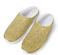 Gold (NOT Real) Glitter Print Mesh Casual Shoes