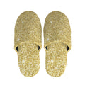 Gold (NOT Real) Glitter Print Slippers