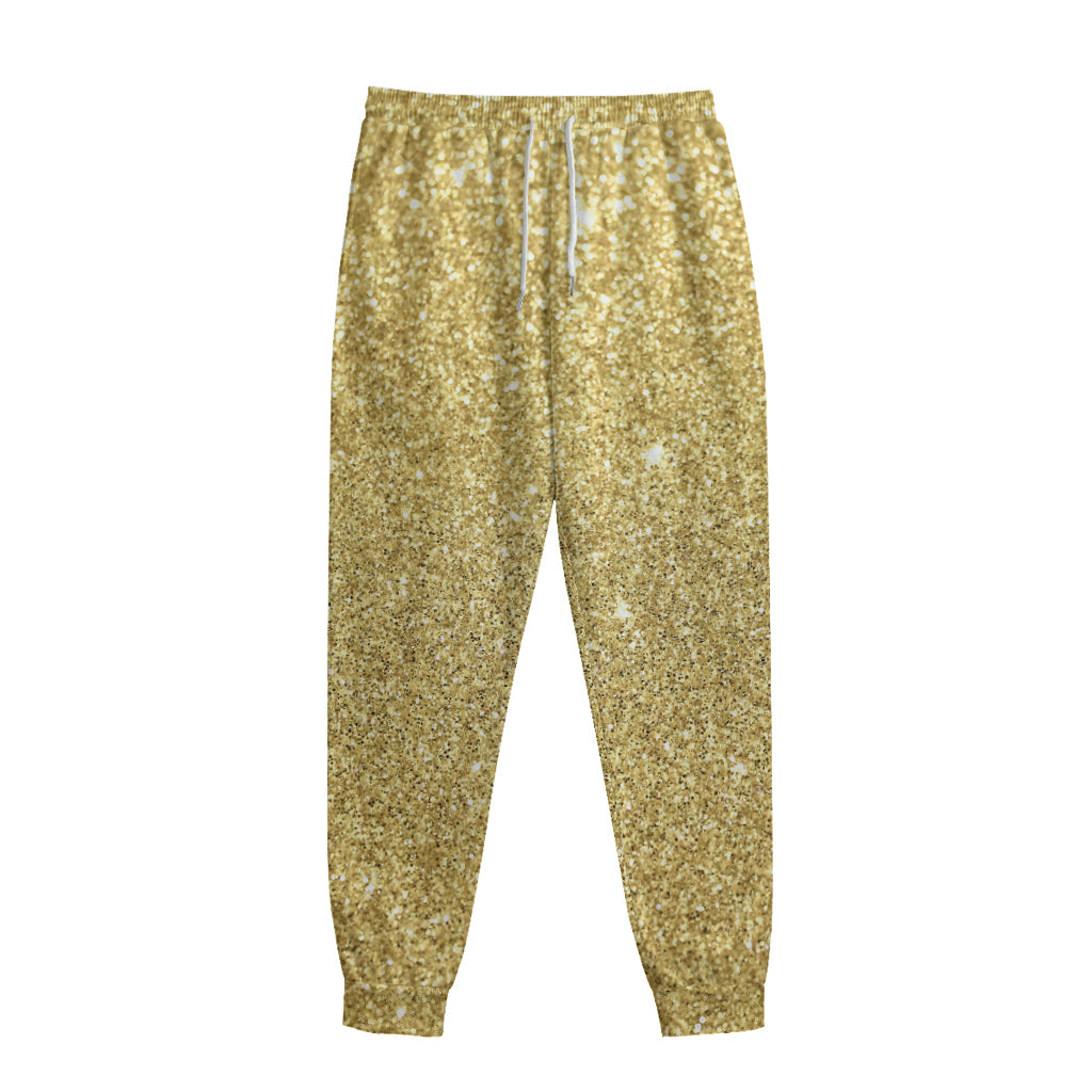 Gold Glitter Artwork Print (NOT Real Glitter) Sweatpants