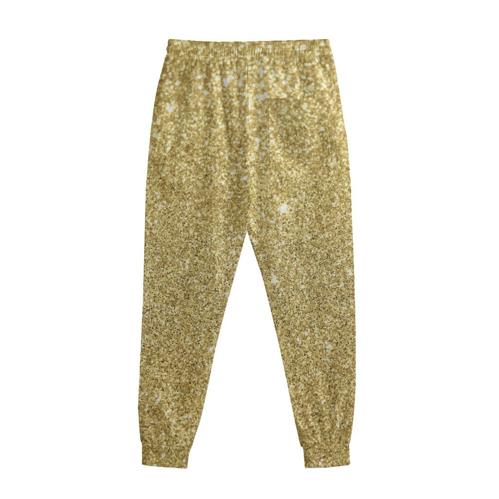 Gold Glitter Artwork Print (NOT Real Glitter) Sweatpants