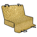 Gold (NOT Real) Glitter Print Pet Car Back Seat Cover