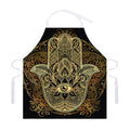 Gold Hamsa Hand Print Adjustable Apron