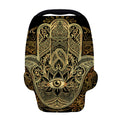 Gold Hamsa Hand Print Baby Seat Cover