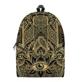 Gold Hamsa Hand Print School Backpack