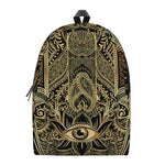 Gold Hamsa Hand Print Backpack