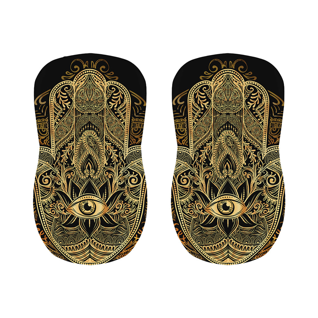 Gold Hamsa Hand Print Bar Stool Covers