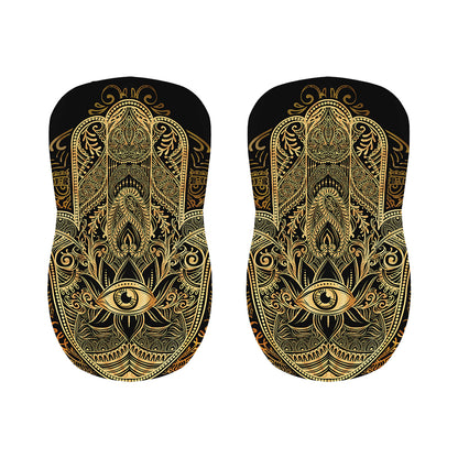 Gold Hamsa Hand Print Bar Stool Covers