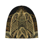 Gold Hamsa Hand Print Beanie