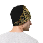 Gold Hamsa Hand Print Beanie