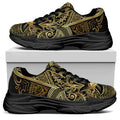Gold Hamsa Hand Print Black Chunky Shoes
