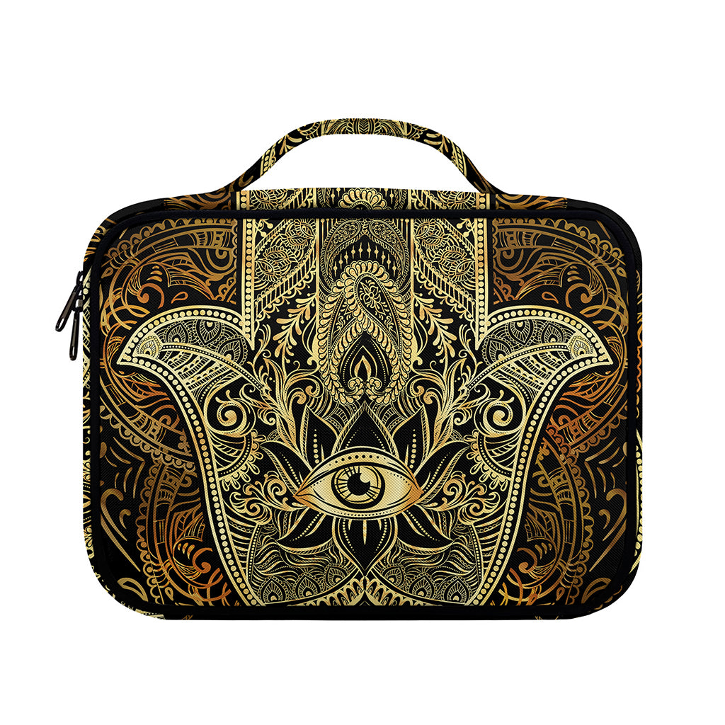 Gold Hamsa Hand Print Briefcase Bible Bag