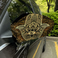 Gold Hamsa Hand Print Car Side Mirror Covers