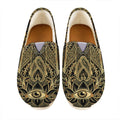 Gold Hamsa Hand Print Casual Shoes