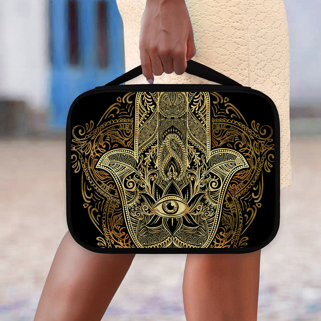 Gold Hamsa Hand Print Classic Bible Case